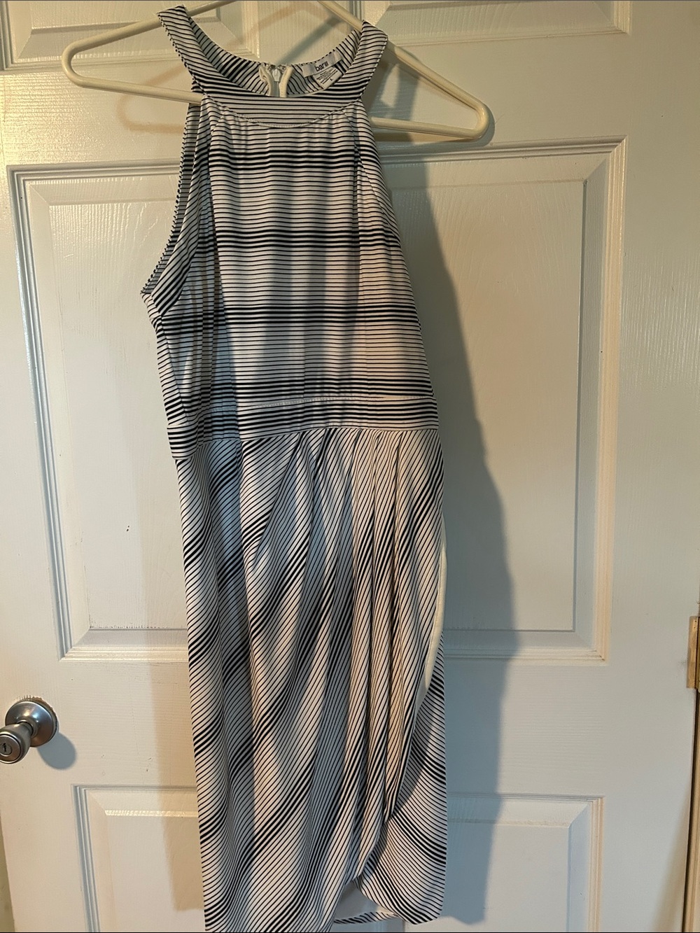 NWT Bar III Black and White Striped Halter Midi Dress